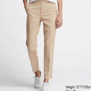 UNIQLO  Women's Ezy Satin Ankle Pants Natural - XS